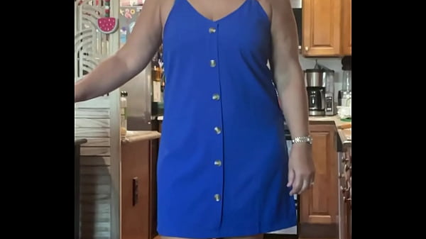 Sexy blonde wife in everyday life