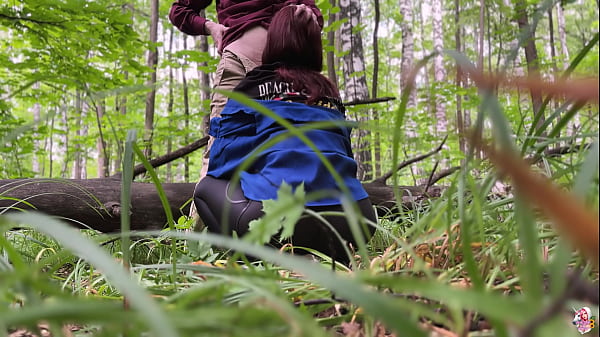 Busty Babe In Leggings Gives Risky Blowjob And Gets Facial In The Forest