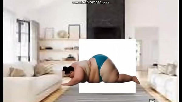 HUGE 375 lb. Latina Pear works out on the beach (AI-generated, Solo, ChocB4)