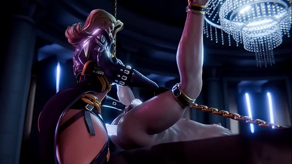 Emma Frost straponing a guy