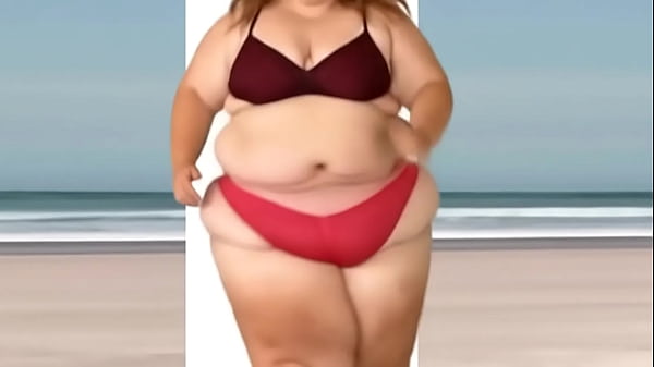 Fat Blonde with huge thighs (Solo, AI-Generated, a090602a)