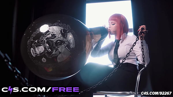 Makima Dominates with Balloon Play – Anime Cosplay Fetish