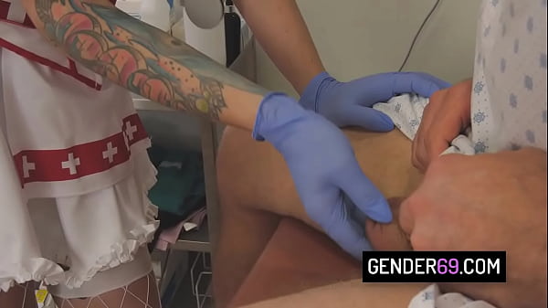 Shemale nurse Lena Moon barebacked by a patient