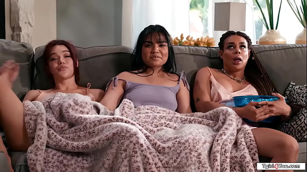 Petite latina jerks off shemale gfs Eva Maxim and Emma Rose