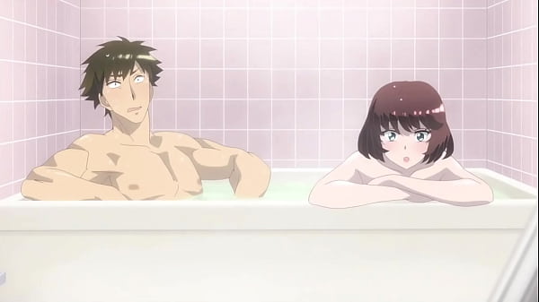 ”Moans Echo in the Steamy Outdoor Bath” Unexpected Threesome(Hentai Sex) Eng Sub