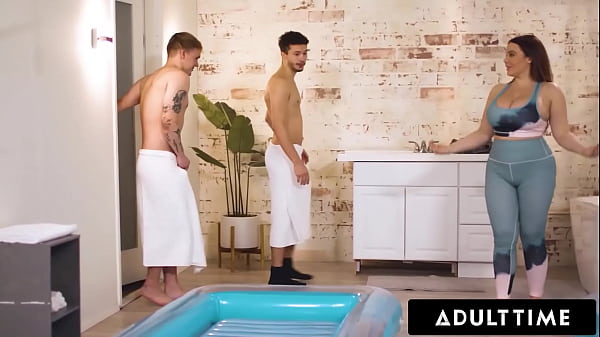 ADULT TIME – Busty Masseuse Natasha Nice DOUBLE NURU MASSAGE & 3-WAY With Inexperienced Studs!