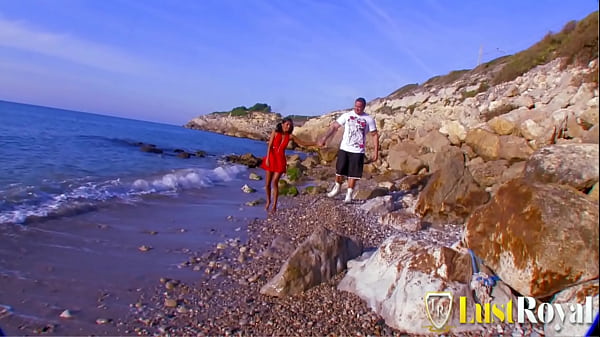 Passionate fucking near beach with sexy brunette Indiana Fox